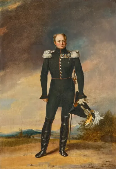 Portrait Of Emperor Alexander I 1777 1825 In The Uniform Of The Preobrazhensky Regiment