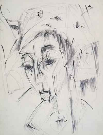 Portrait Of Erna Wearing A Hat