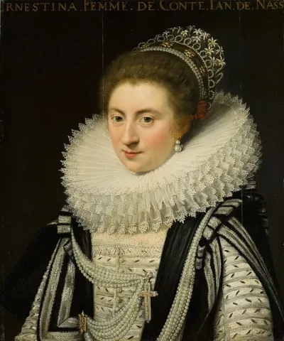 Portrait Of Ernestine Yolande 1594 1663princess Of Ligne