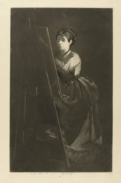 Portrait Of Eva Gonzales In Front Of An Easel
