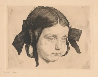 Portrait Of Eva Lipinsky Artists Daughter At The Age Of Six