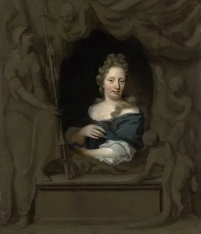Portrait Of Eva Visscher Wife Of Michiel Van Musscher