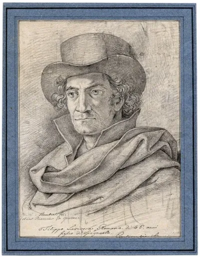 Portrait Of Filippo Larivera Bust Turned To The Left
