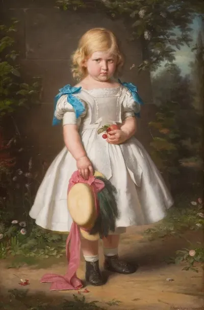 Portrait Of Five Year Old Eva Maria Von Richthofen