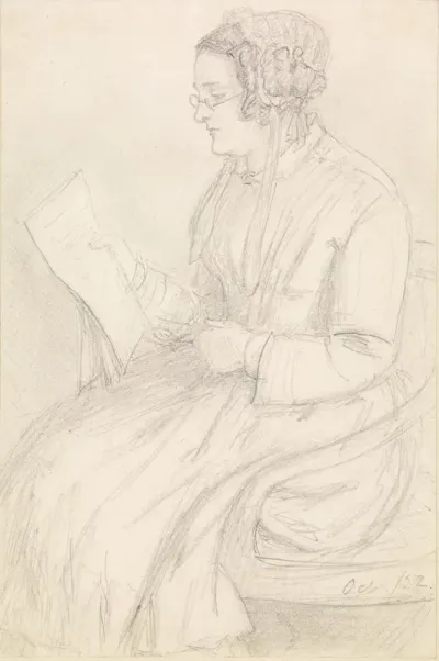 Portrait Of Frances Rossetti The Artists Mother