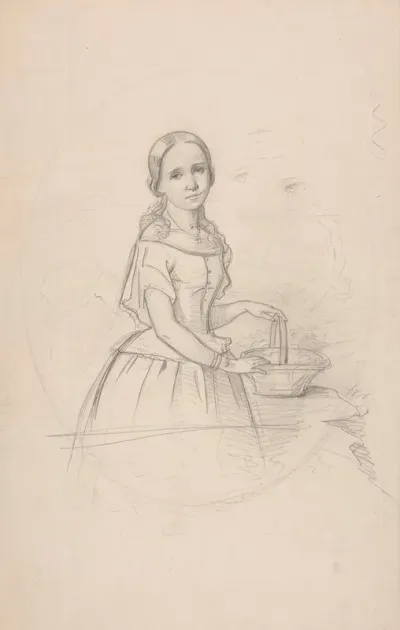 Portrait Of Franciszka Wolowska Sister Of Feliks Jasienskis Mother