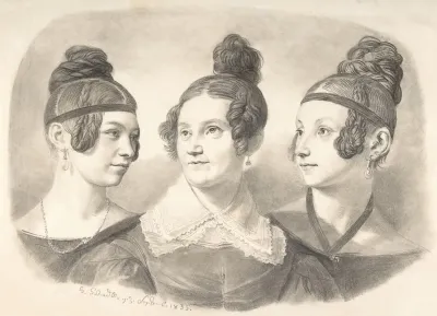 Portrait Of Frau Von Oppen And Her Two Daughters 2