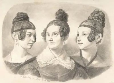 Portrait Of Frau Von Oppen And Her Two Daughters