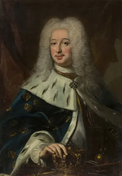 Portrait Of Frederick I 1676 1751 King Of Sweden In 1720 1751