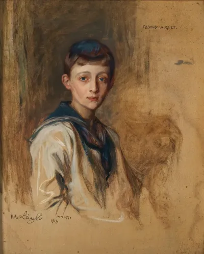 Portrait Of Frederik August Graf Zu Rantzau 1895 1945 As A Child In A Sailors Suit