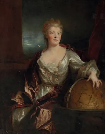 Portrait Of Gabrielle Emilie Le Tonnelier De Breteuil Marquise Du Chatelet