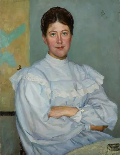 Portrait Of Gerda Bergh The Artists Second Wife