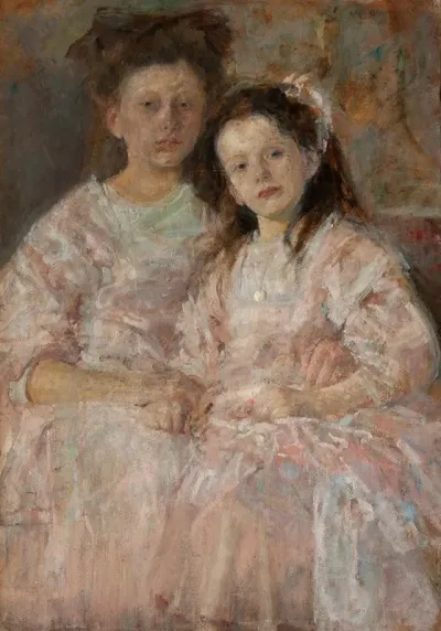 Portrait Of Girls Helena Chmielarczyk And Wladyslawa Chmielarczyk