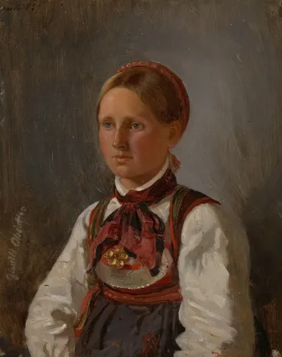Portrait Of Gunild Olsdatter From Tinn