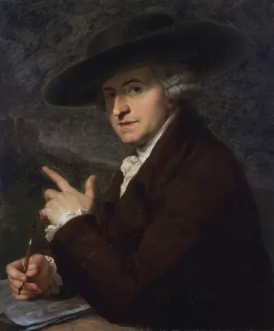 Portrait Of Her Husband The Painter Antonio Zucchi