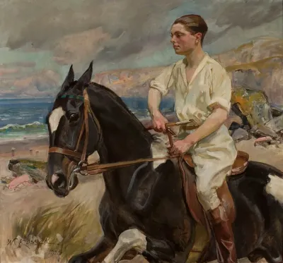 Portrait Of Herthier De Boislambert On Horseback