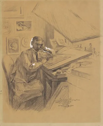 Portrait Of Ignacy Lopienski In His Studio