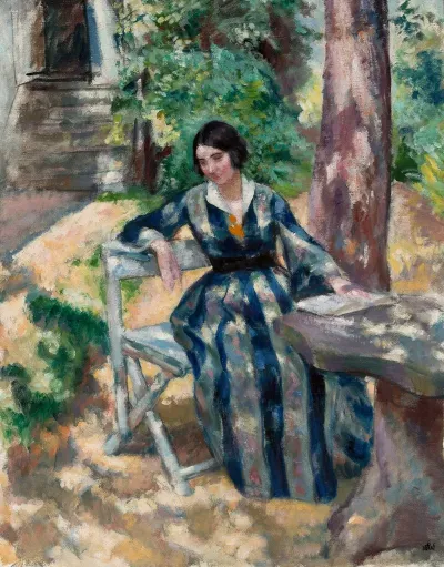 Portrait Of Irena Artists Wife In The Garden