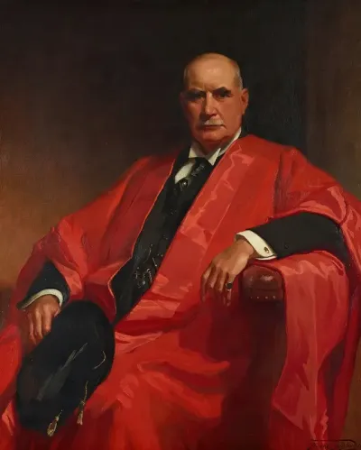 Portrait Of J P Morgan Jr 1867 1943 In A Cambridge Robe