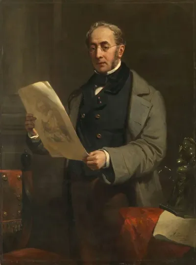 Portrait Of Jacob De Vos Jacobszoon 1803 1878 Amsterdam Art Collector And Owner Of The Historical Gallery De Vos