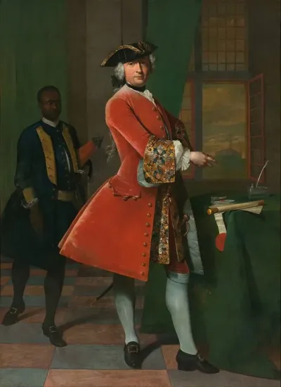 Portrait Of Jan Pranger And An Enslaved Servant