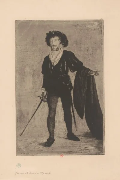 Portrait Of Jean Baptiste Faure In The Role Of Hamlet
