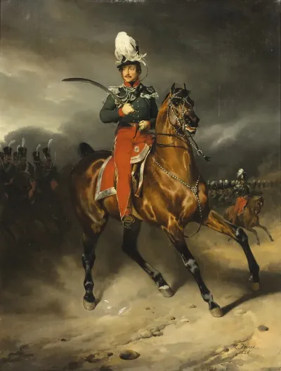 Portrait Of Jean Georges Schickler Chief Of The Basel Canton Squadron