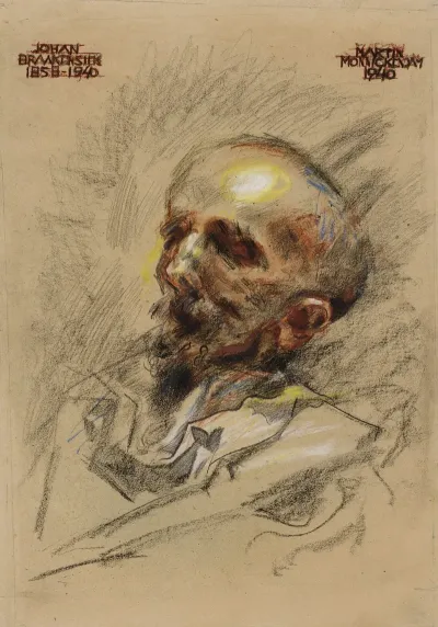 Portrait Of Johan Braakensiek 1858 1940 On His Deathbed