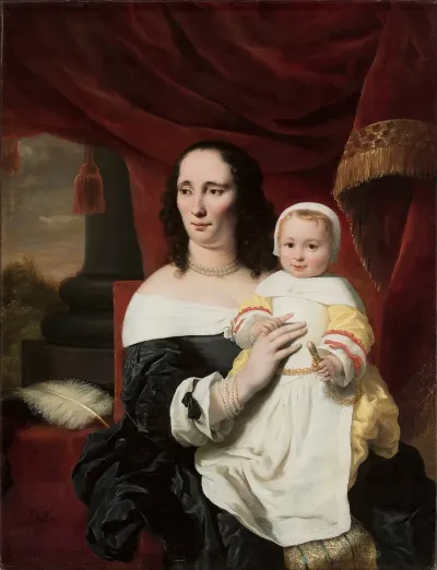 Portrait Of Johanna De Geer Trip With Her Daughter Cecilia