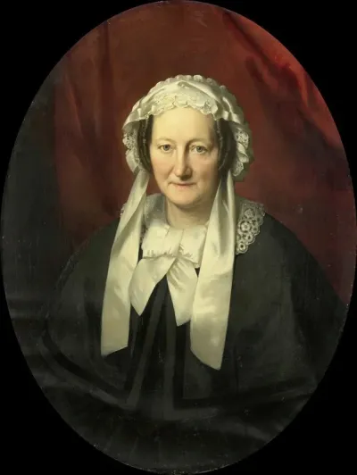 Portrait Of Johanna Maria Parve Wife Of Hendrik Andre Cornelis Tierens