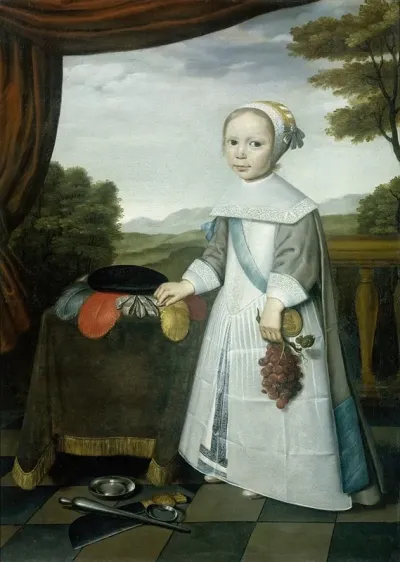 Portrait Of Johannes Van Rees 1662 1690 Half Brother Of Elisabeth Van Oosten As A Child