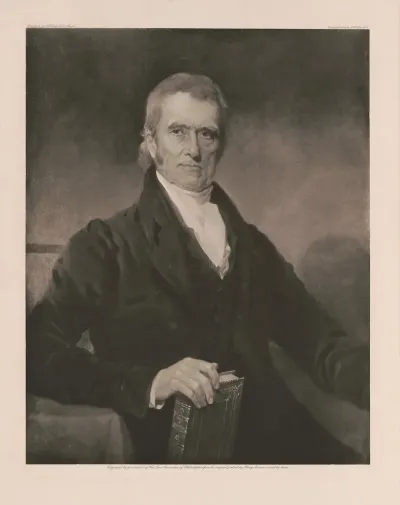 Portrait Of John Marshall Holding A Book After A Painting By Henry Inman 1832
