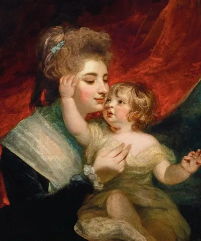 Portrait Of Lady Dashwood 1763 1796 And Her Son Henry George Mayne 1782 1803