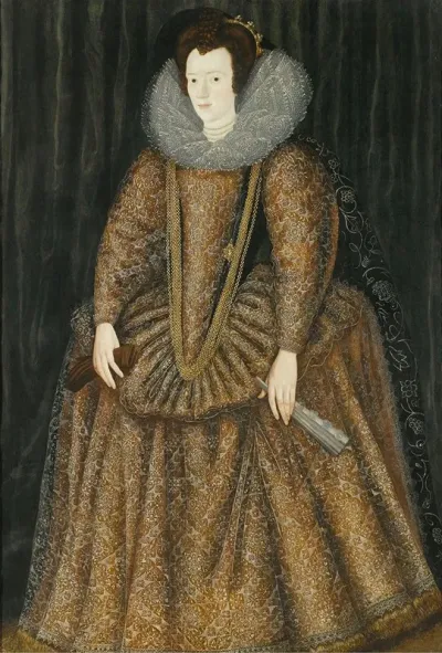 Portrait Of Lady Elizabeth Hastings Countess Of Worcester D 1621