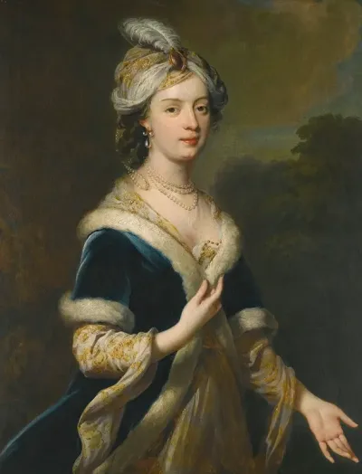 Portrait Of Lady Elizabeth Howard 1701 1739 Eldest Daughter Of Charles Howard 3rd Earl Of Carlisle In Turkish Costume