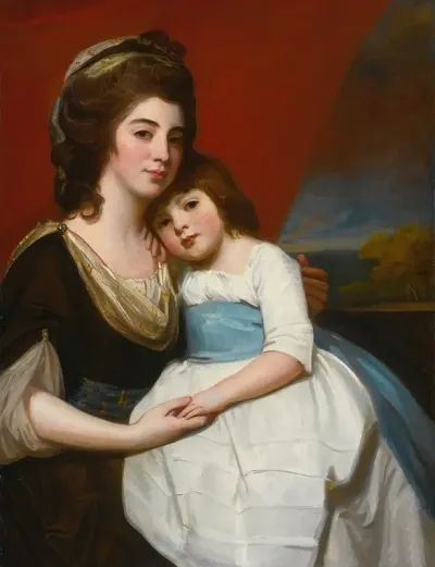 Portrait Of Lady Georgiana Smyth Circa 1757 1799 And Her Son