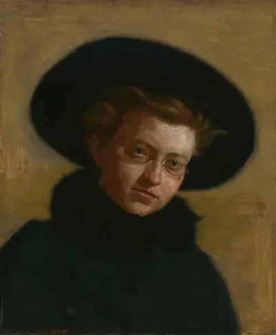 Portrait Of Lillian Hammit Girl In A Big Hat