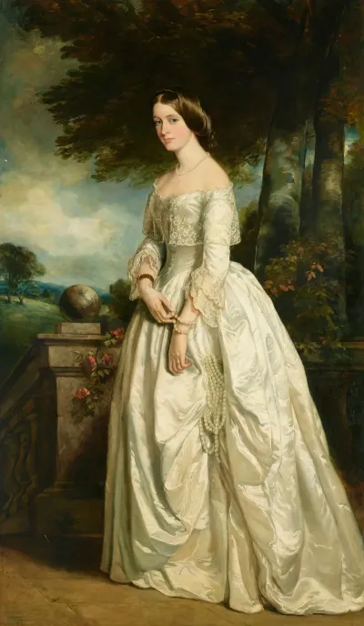 Portrait Of Louisa Madeleine Keith Falconer Nee Hawkins 1828 1916 Countess Of Kintore