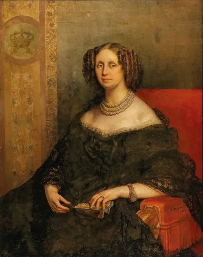 Portrait Of Louise Dorleans Queen Of Belgium Palermo 1812 1850 Ostende