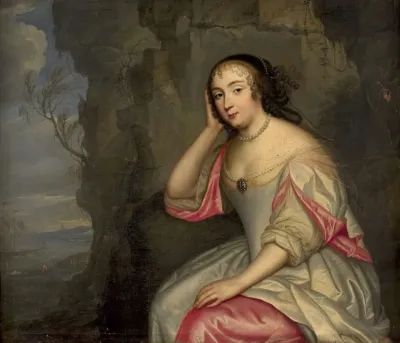 Portrait Of Madame De Maintenon In A Seascape