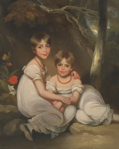 Portrait Of Margaret Wood 1810 1899 And Her Sister Mary 1811 1858