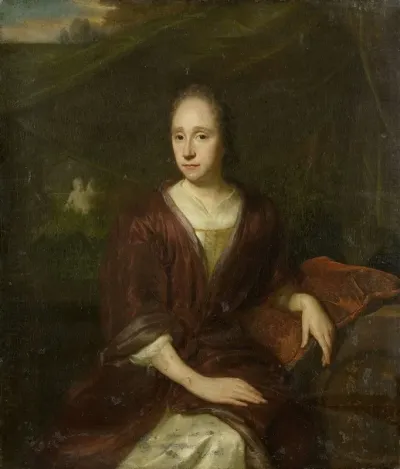 Portrait Of Margaretha Nelis 1652 17050 Second Wife Of Casparus Commelin