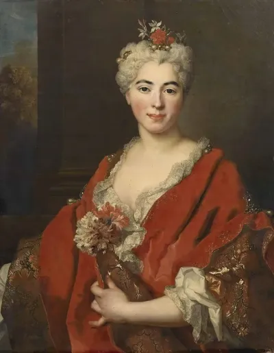 Portrait Of Marguerite Elisabeth De Largillierre 1701 1756 The Artists Daughter