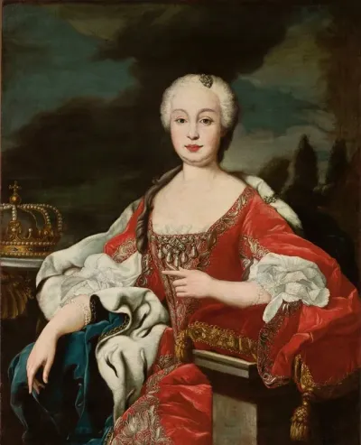 Portrait Of Maria Barbara De Braganza Queen Of Spain 1711 1758