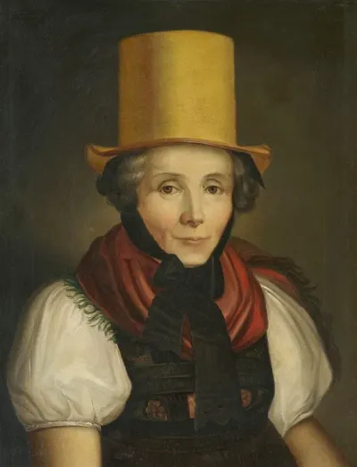Portrait Of Maria Kreuzer Nee Laule In Traditional Dress