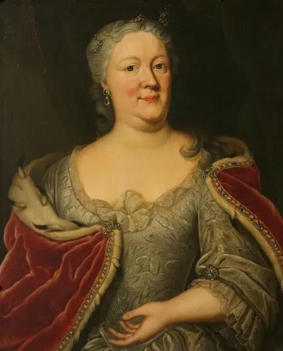 Portrait Of Maria Louisa Van Hessen Kassel Called Maaike Meu Widow Of The Stadtholder Of Friesland John Willem Friso Prince Of Orange Nassau