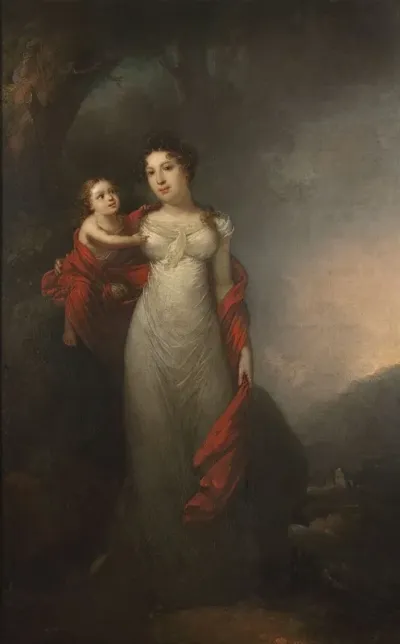 Portrait Of Maria Morsztyn With Her Son