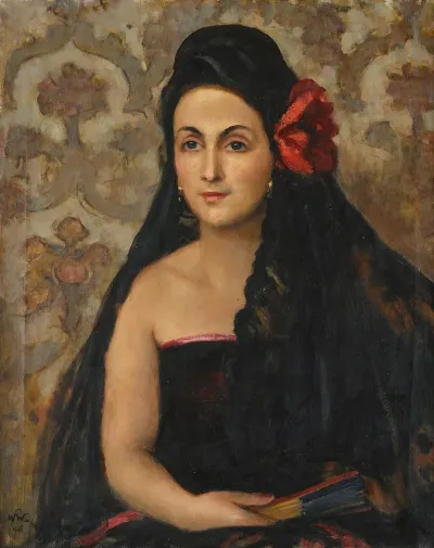 Portrait Of Maria Skrzywan In Spanish Costume