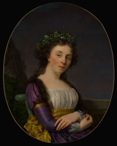Portrait Of Marie Louise Joubert Nee Poulletier De Perigny