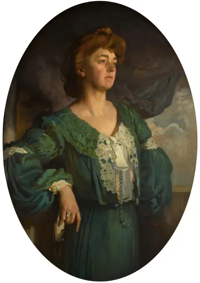 Portrait Of Mary Lady Gerard In A Green Dress